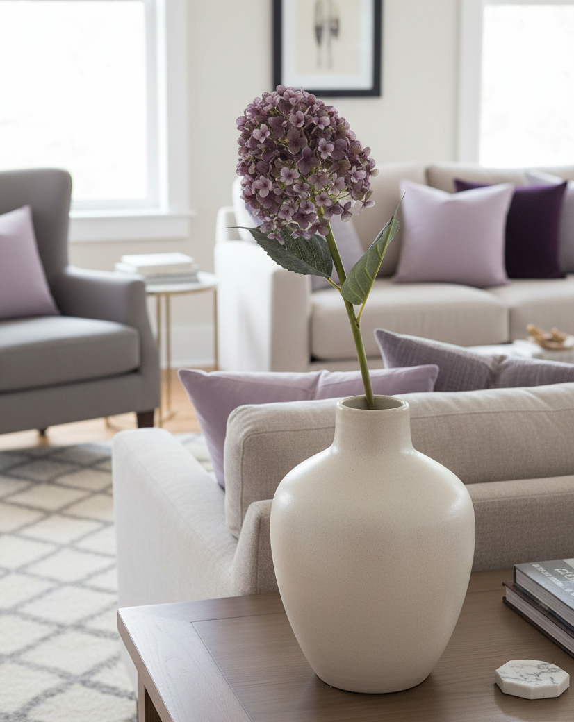 Purple Cone Hydrangea Stem 28"