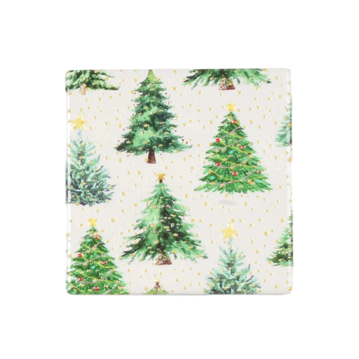 Ceramic Coaster Set of 6 Confetti Trees
