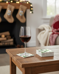 Ceramic Coaster Set of 6 Confetti Trees