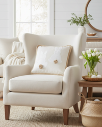 Embroidered Bunny Pillow