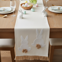 Embroidered Bunny Table Runner