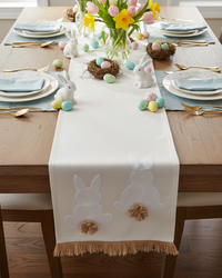Embroidered Bunny Table Runner