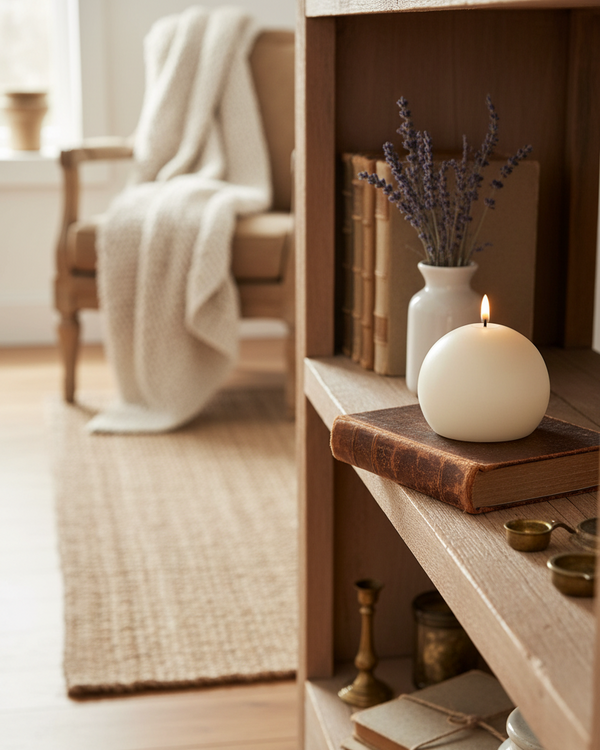 Luxlite Ivory Sand Ball LED Candle