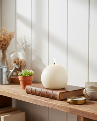 Luxlite Ivory Sand Ball LED Candle