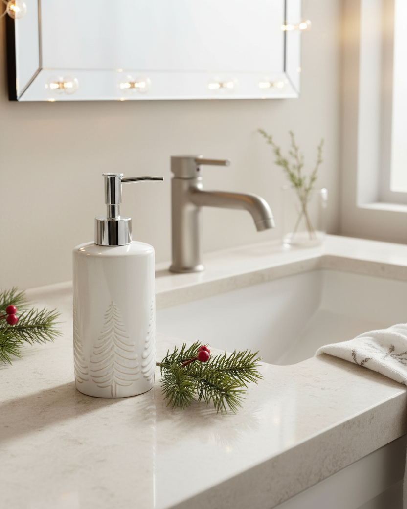 Winter Wonderland Ceramic Soap Dispenser