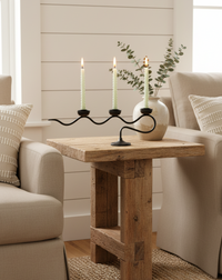 Black Metal Triple Candelabra