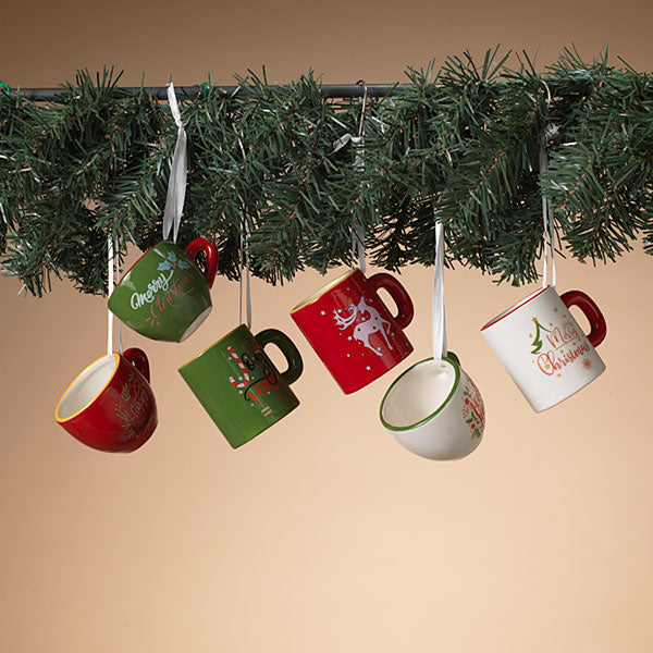 Ceramic Holiday Mug Ornament