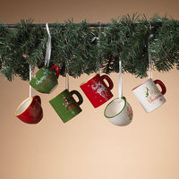 Ceramic Holiday Mug Ornament