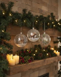 Winter Nature Glass Disc Ornament