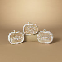Wood Engraved Harvest Pumpkin Block