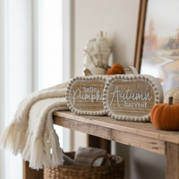 Wood Engraved Harvest Pumpkin Block