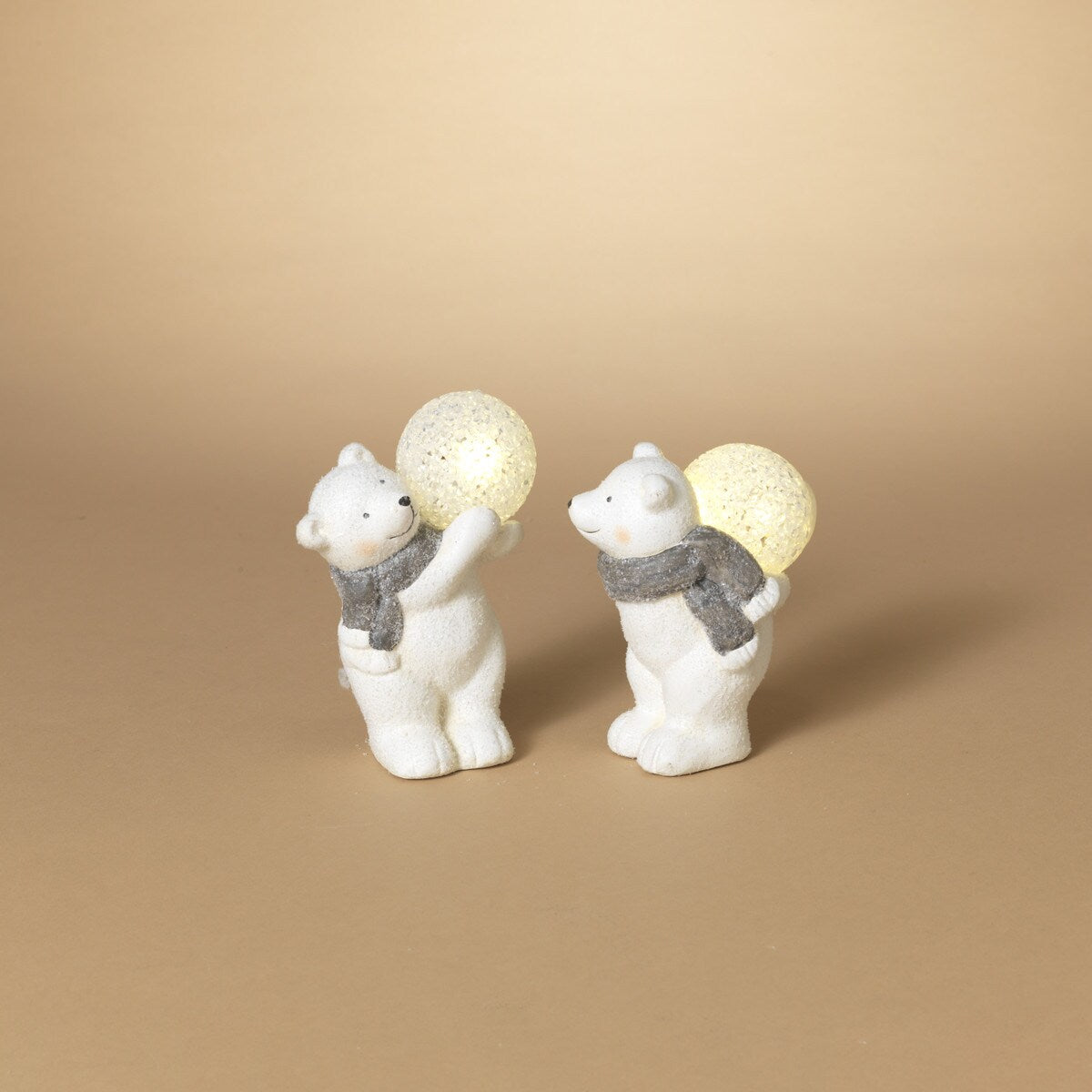 Lighted Terracotta Holiday Polar Bear