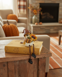 Harvest Bird With Hat Shelf Sitter