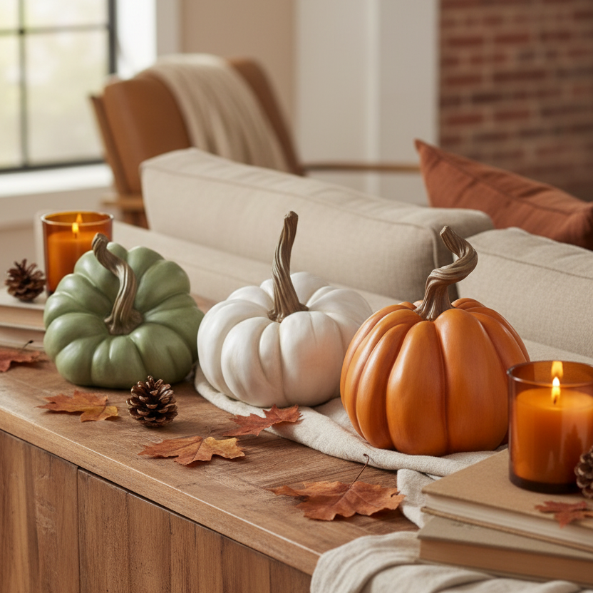 Harvest Resin Pumpkin Large