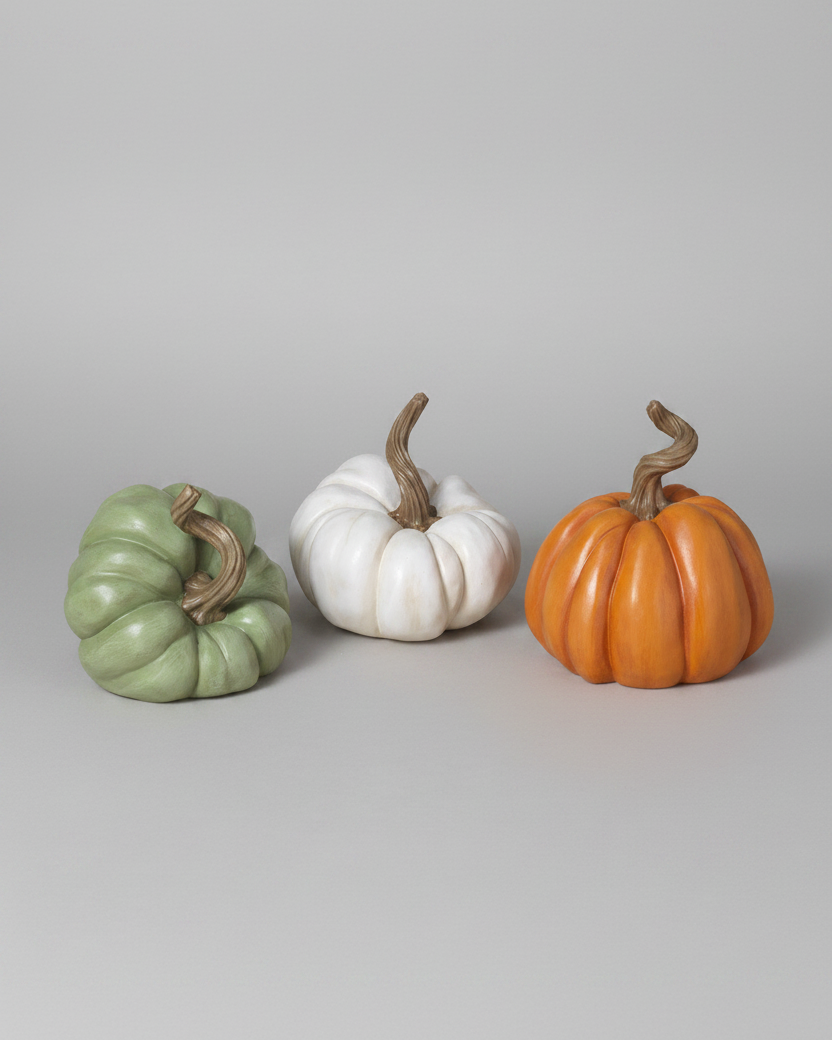 Harvest Resin Pumpkin Large