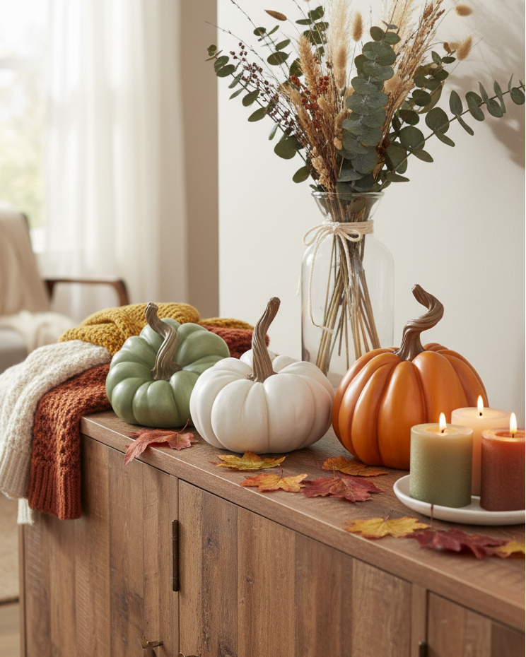 Harvest Resin Pumpkin Large