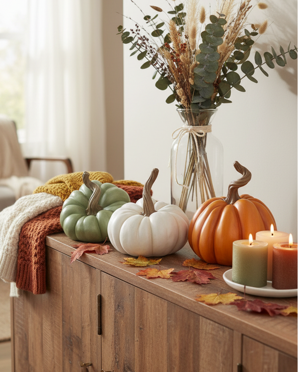 Harvest Resin Pumpkin Large