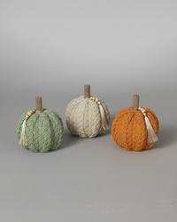 Braided Harvest Pumpkin With Beads