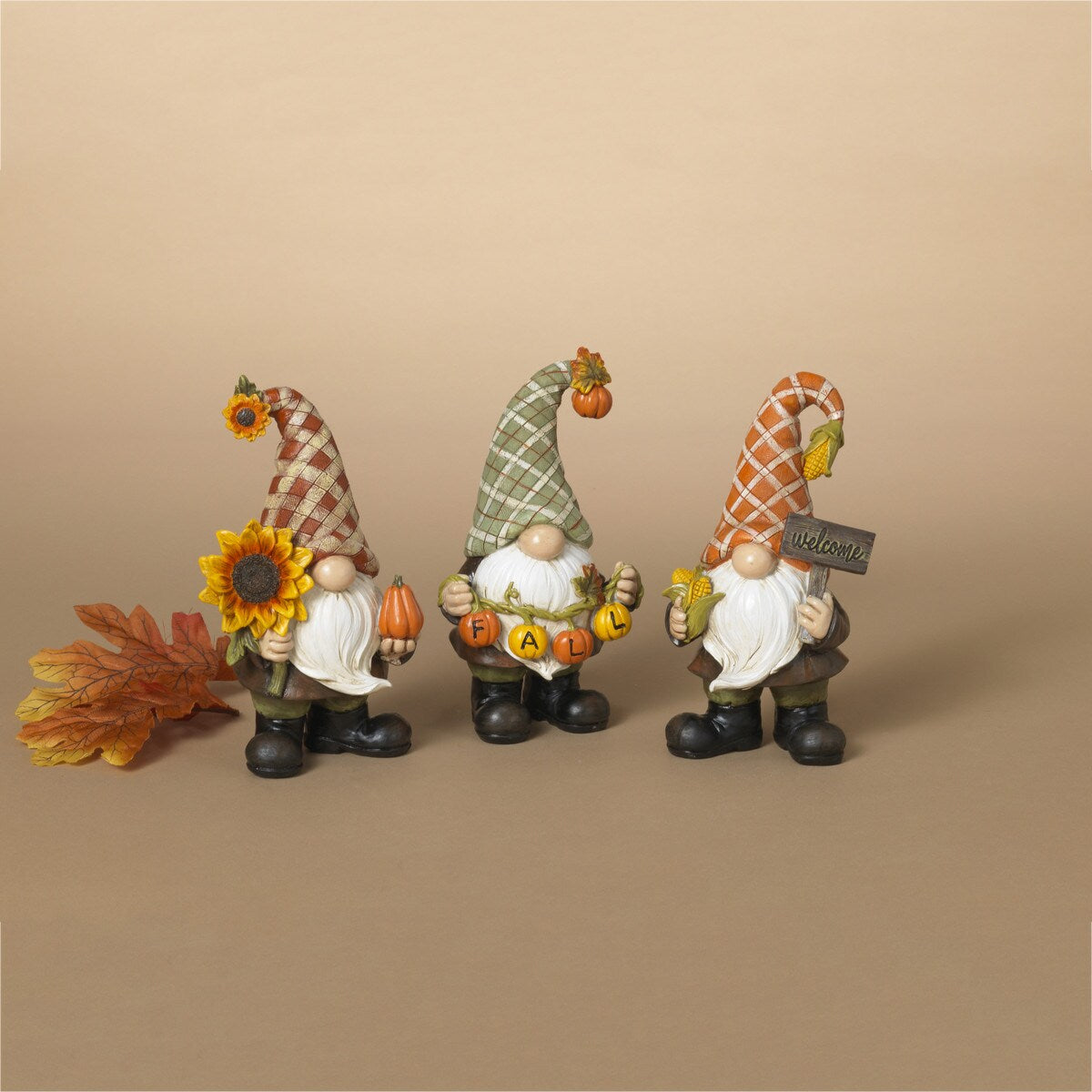 Harvest Gnome With Plaid Hat
