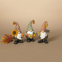 Harvest Gnome With Plaid Hat