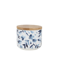 Watercolour Blue Floral Canister Set of 3