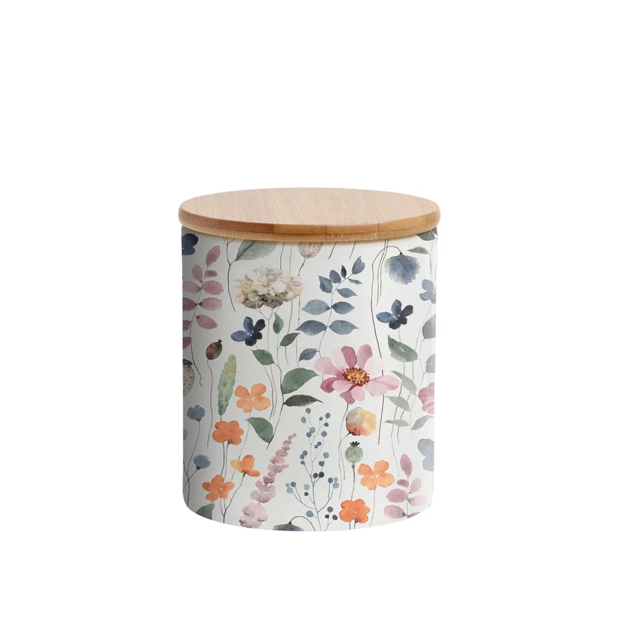 Watercolour Garden Canister Set of 3
