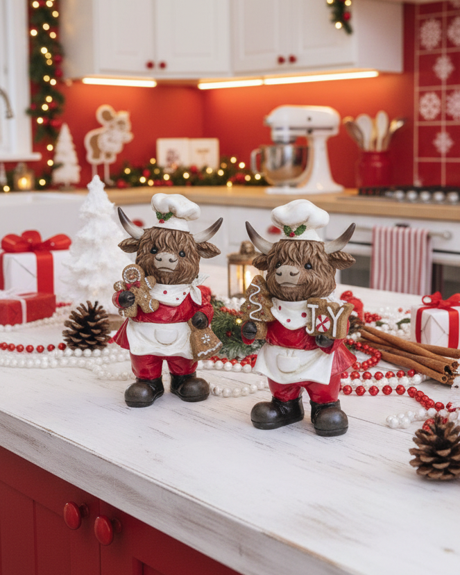 Holiday Highland Cow Chef