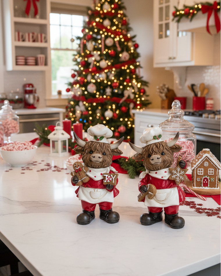 Holiday Highland Cow Chef