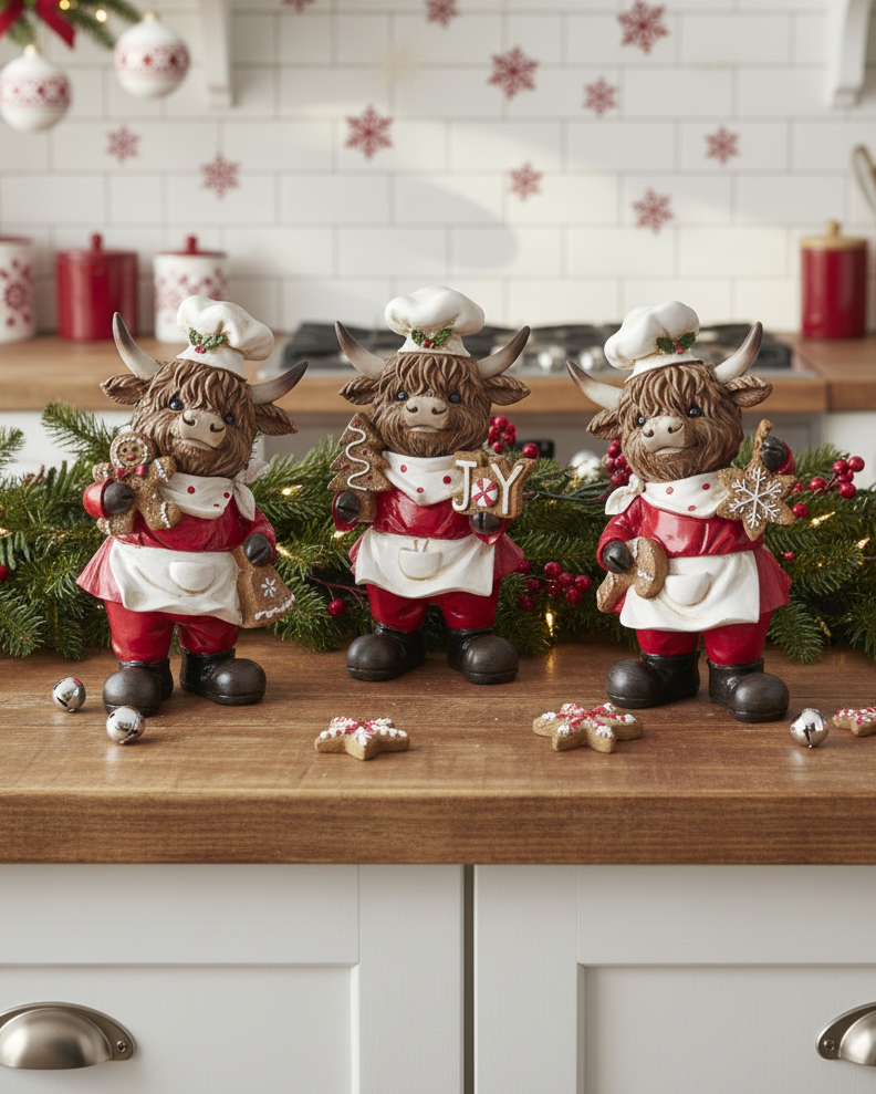 Holiday Highland Cow Chef