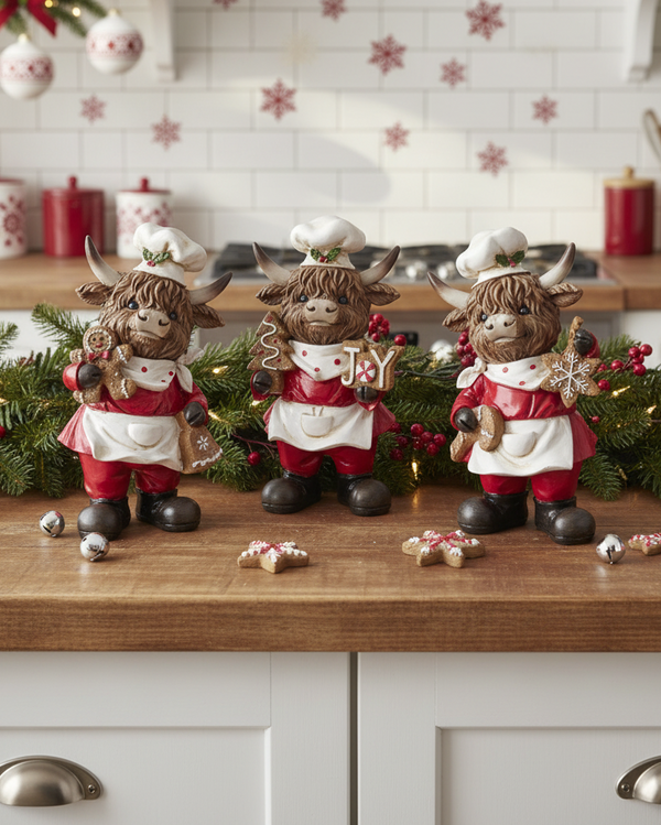 Holiday Highland Cow Chef