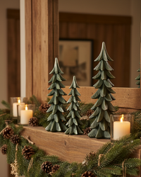 Green Aged Resin Christmas Tree Tall