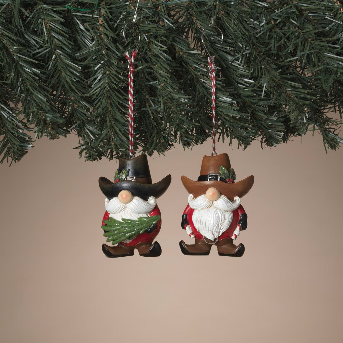 Holiday Western Cowboy Gnome Ornament