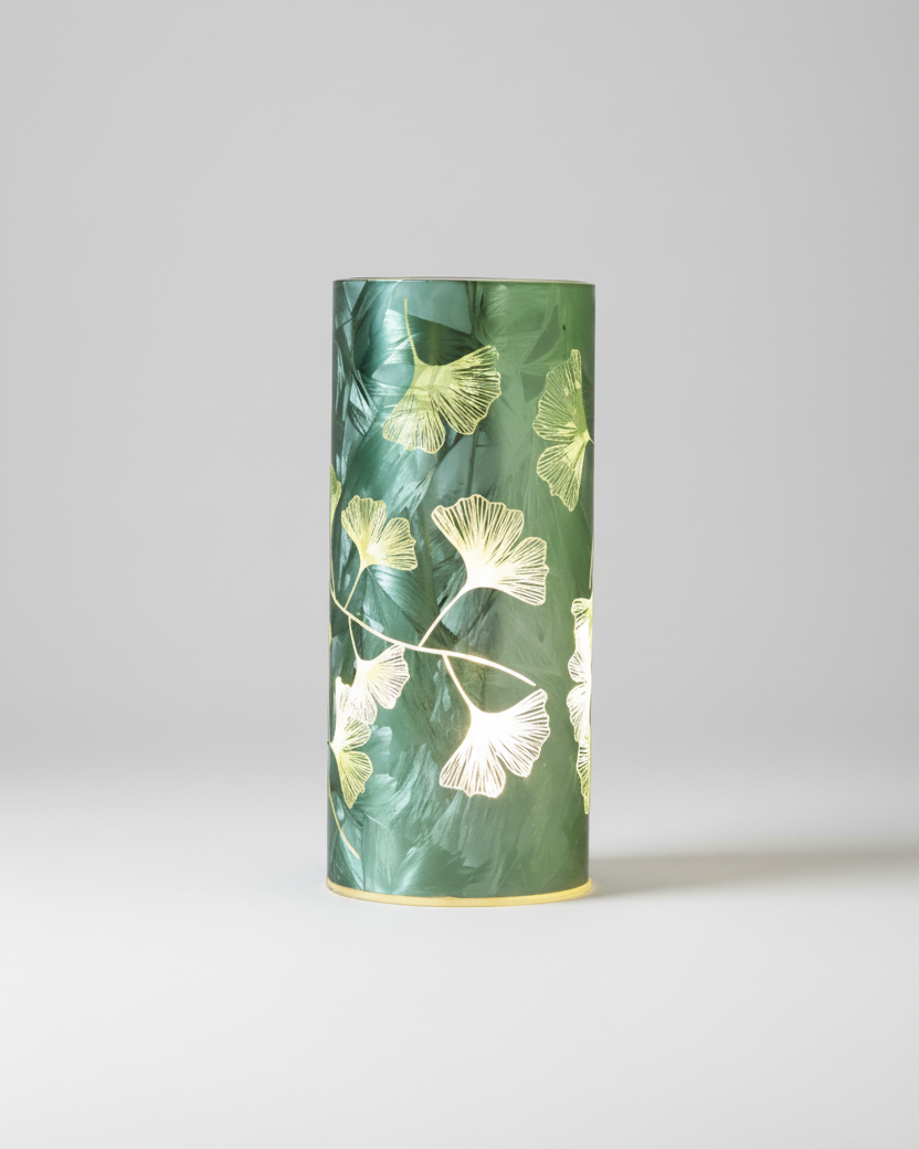 Lighted Leaf Design Glass LED Luminary