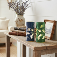 Lighted Leaf Design Glass LED Luminary