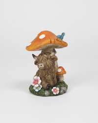 Highland Cow with Mushroom