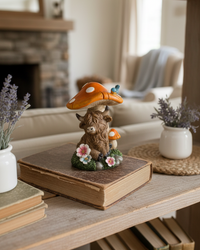 Highland Cow with Mushroom
