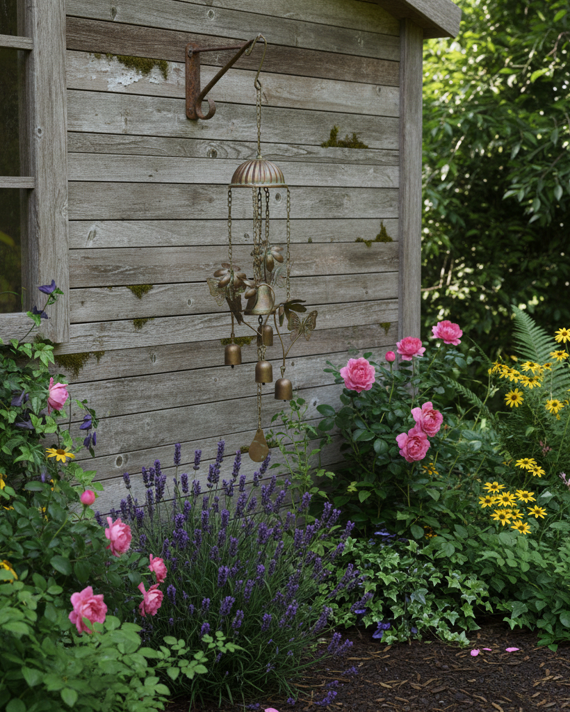 Metal Garden Friends Wind Chime Butterfly 23"L