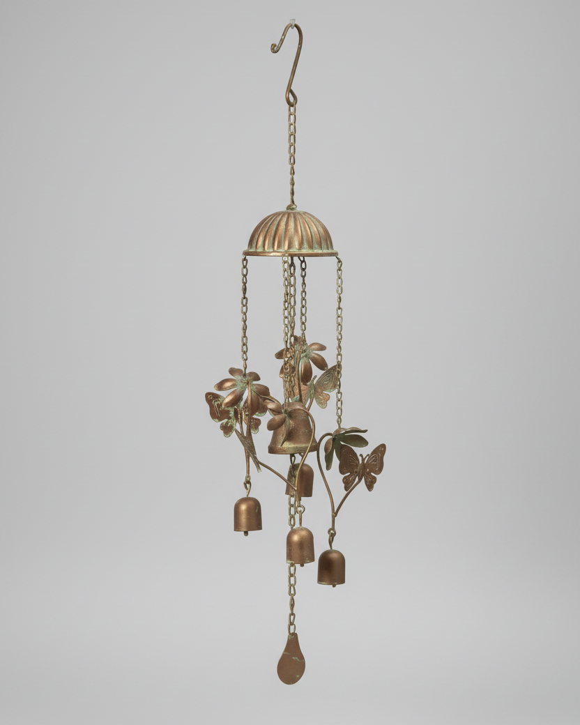 Metal Garden Friends Wind Chime Butterfly 23"L