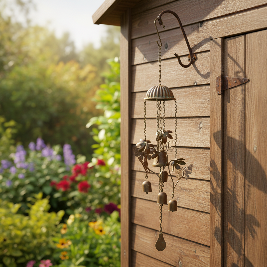 Metal Garden Friends Wind Chime Butterfly 23"L
