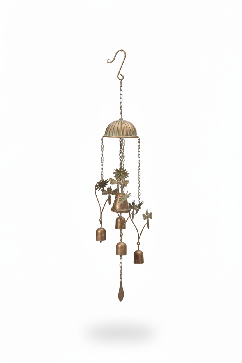 Metal Garden Friends Wind Chime Dragonfly 23"L