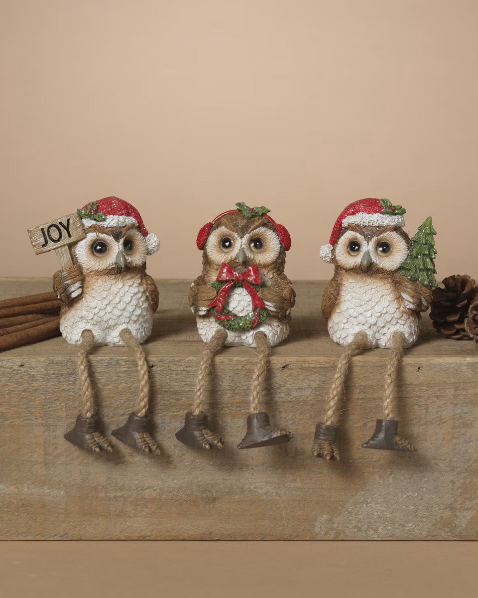 Christmas Owl Shelf Sitter