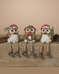 Christmas Owl Shelf Sitter