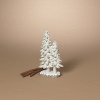 White Resin Holiday Tree Duo