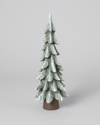 Snowy Evergreen Resin Tree