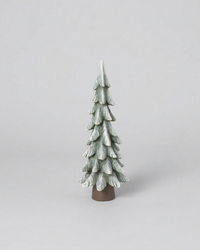 Snowy Evergreen Resin Tree