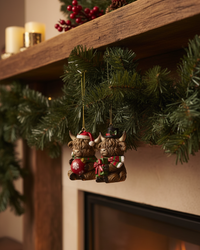 Festive Holiday Highland Cow Ornament