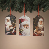 Metal Santa Design Hanging Tag Ornament
