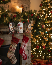 Metal Santa Design Hanging Tag Ornament