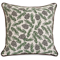 Pinecone Print Cotton Throw Pillow