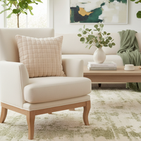 Faux Fur Beige Throw Pillow